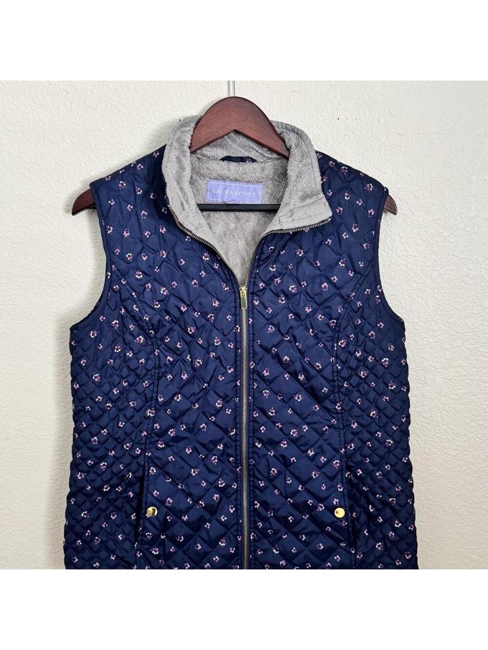 Laura Scott Women's Navy and Blue Gilet